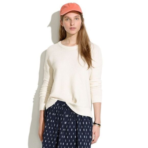 Madewell Texturework Sweater in Cream - Picture 1 of 8
